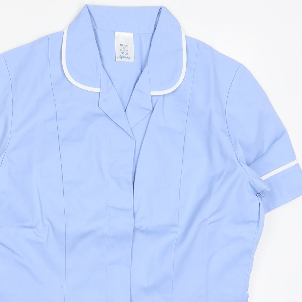 Alexndra Womens Blue  Polyester Basic Polo Size 8 V-Neck