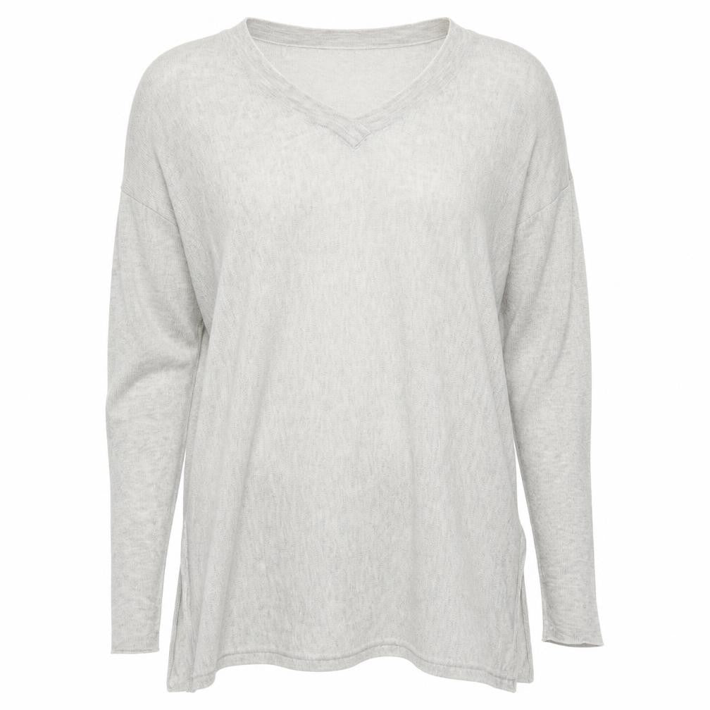 Atmosphere Womens Grey V-Neck  Acrylic Pullover Jumper Size 6