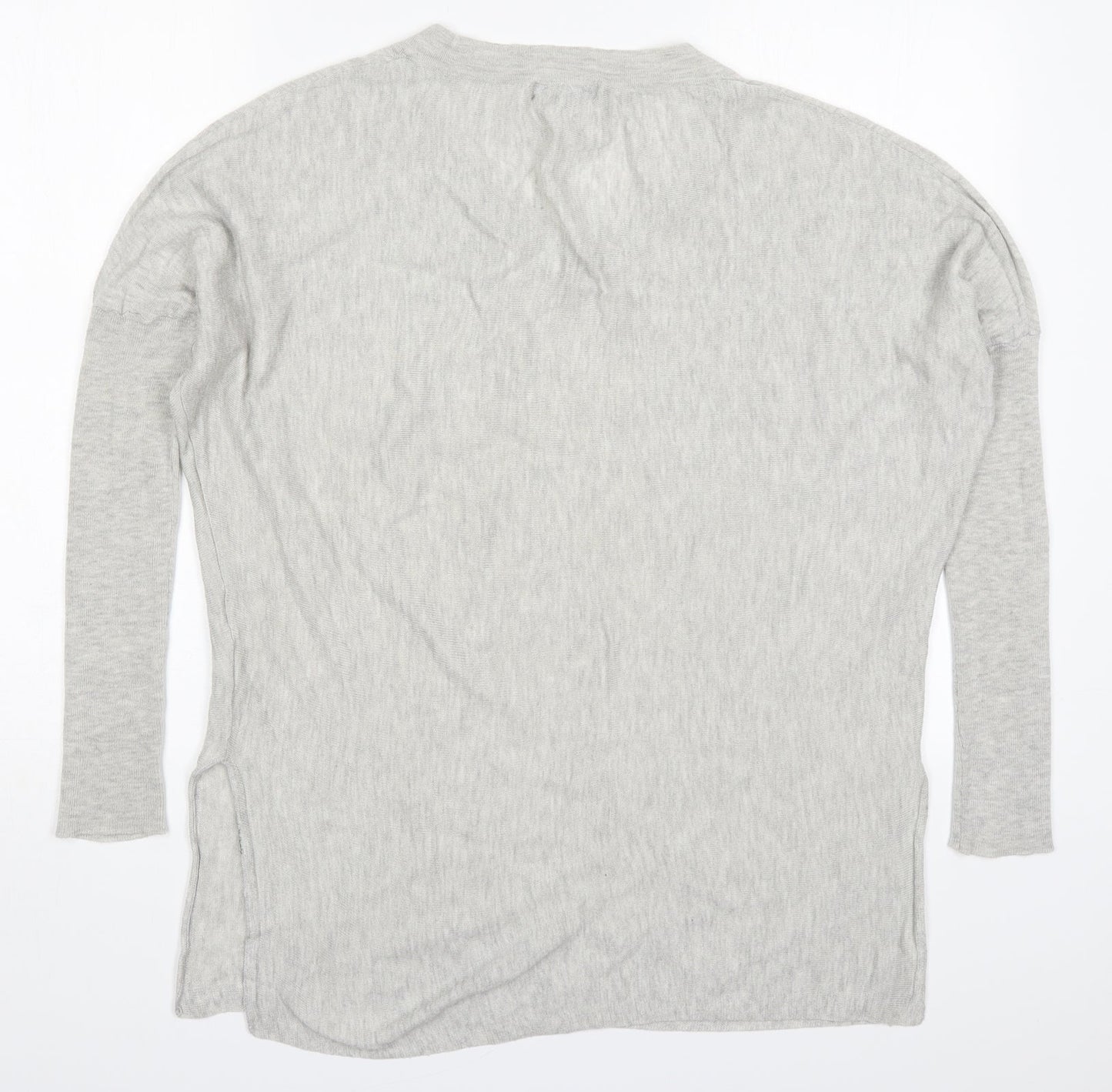 Atmosphere Womens Grey V-Neck  Acrylic Pullover Jumper Size 6