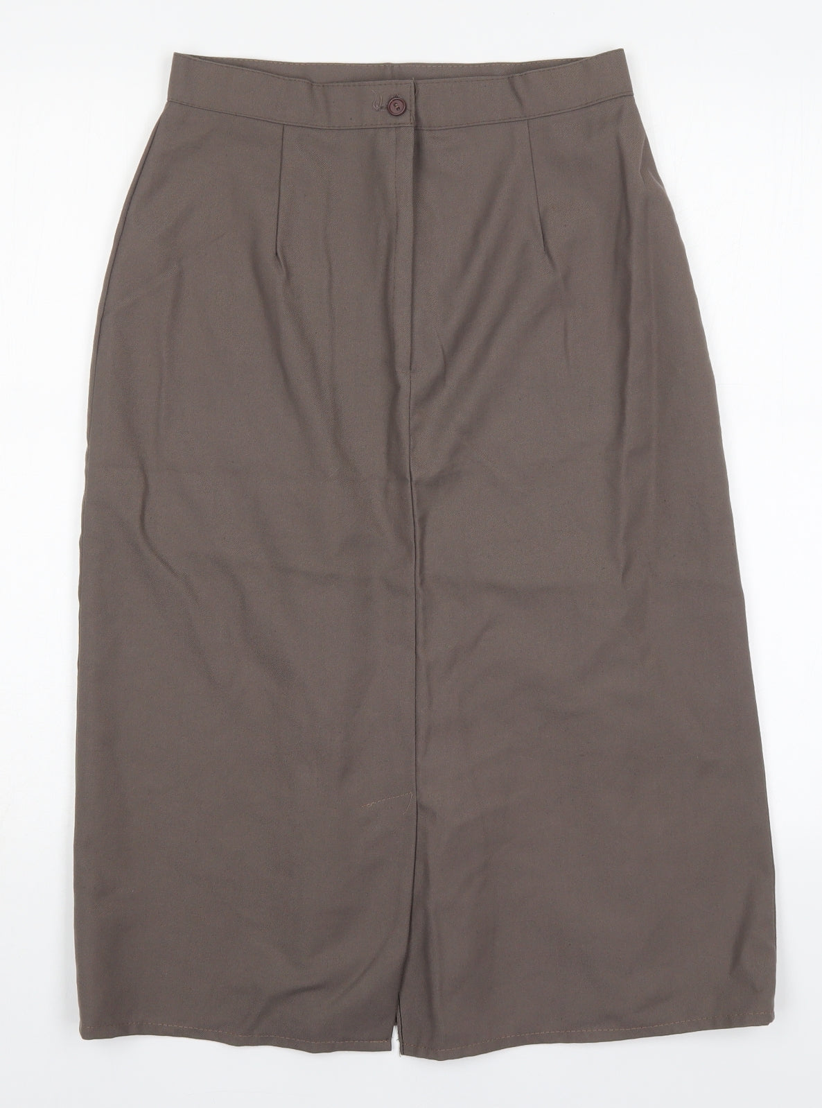 Saira Wilde Womens Brown  Polyester Straight & Pencil Skirt Size 14   Button