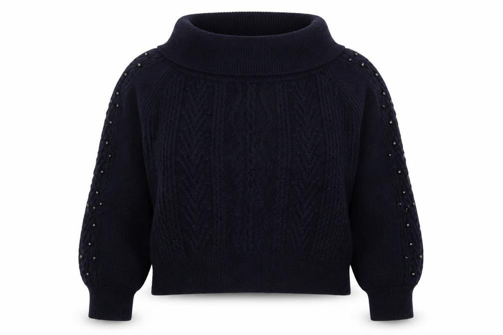 NEXT Womens Blue Roll Neck  Nylon Pullover Jumper Size S