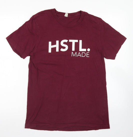 HSTL Mens Purple  Cotton  T-Shirt Size M Crew Neck