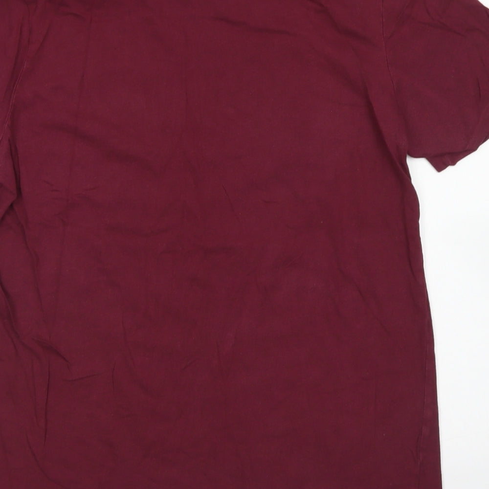 HSTL Mens Purple  Cotton  T-Shirt Size M Crew Neck
