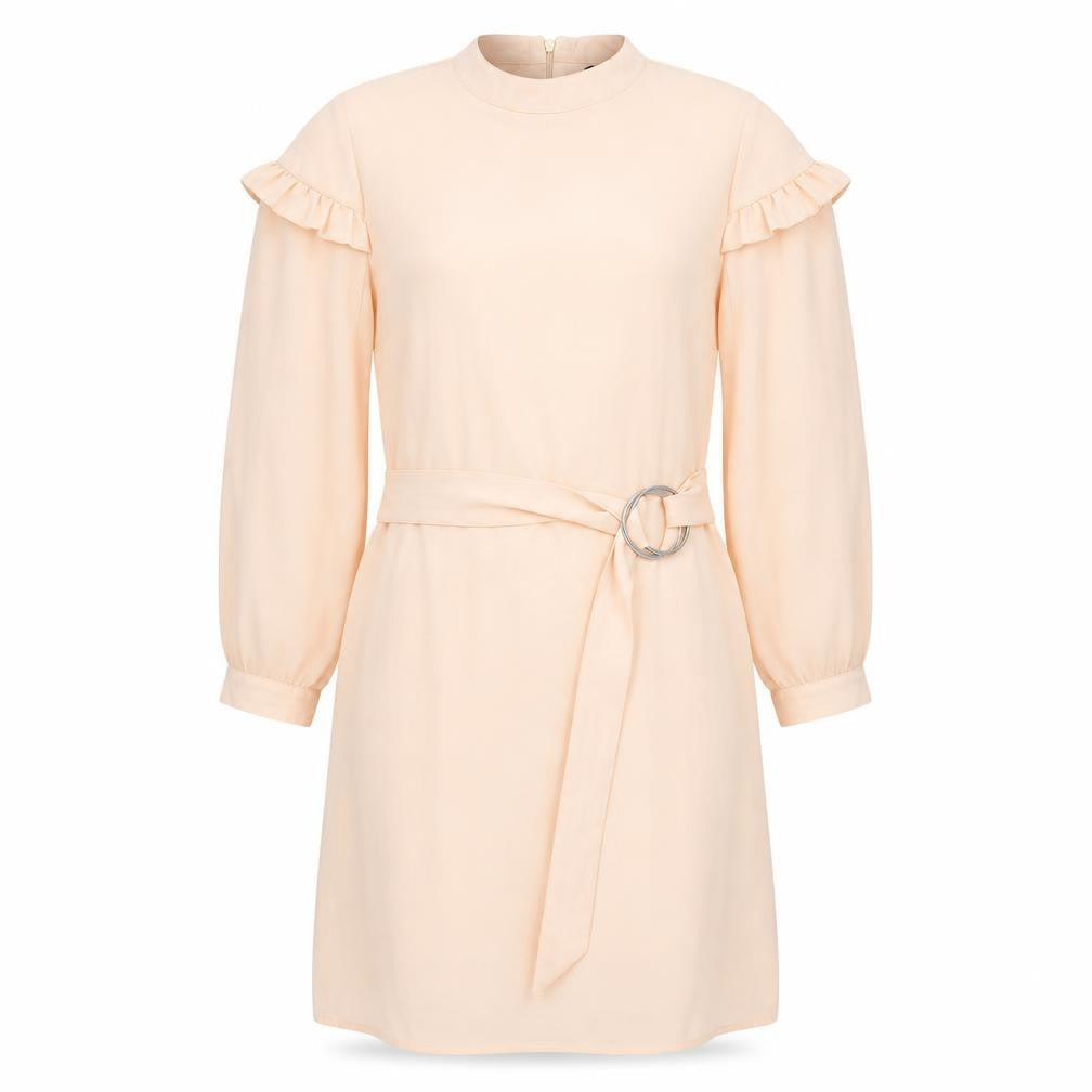 JEUVRE Womens Orange  Polyester Shift  Size 8  Round Neck