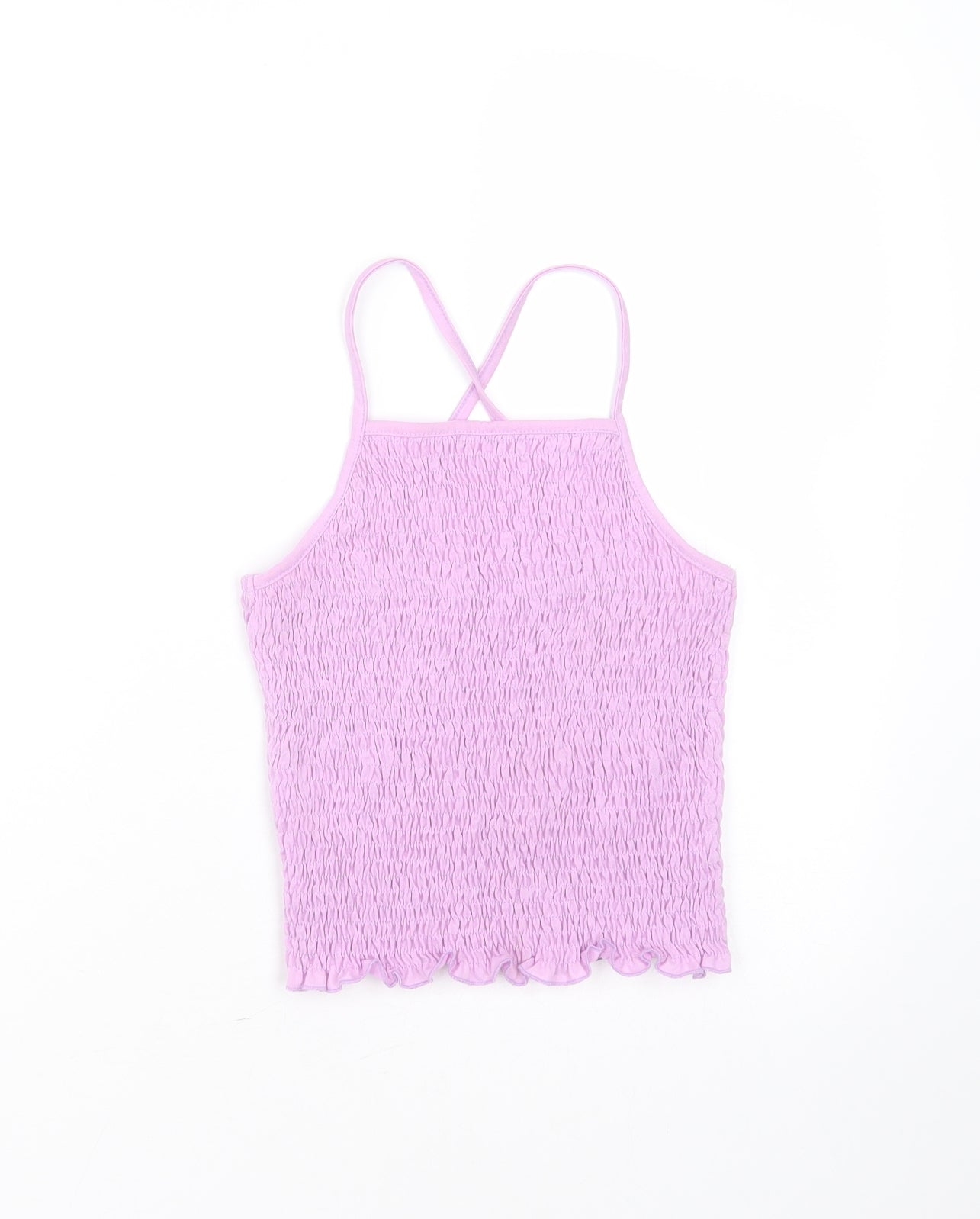 Candy Girls Purple  Polyester Basic T-Shirt Size 10 Years Square Neck