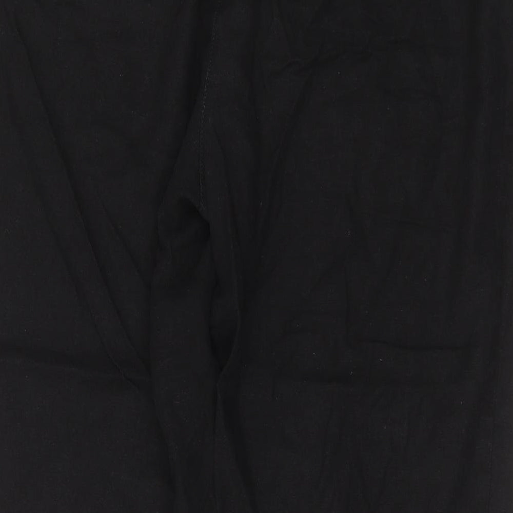 Bonmarché Womens Black  Linen Trousers  Size 20 L25 in Regular Drawstring