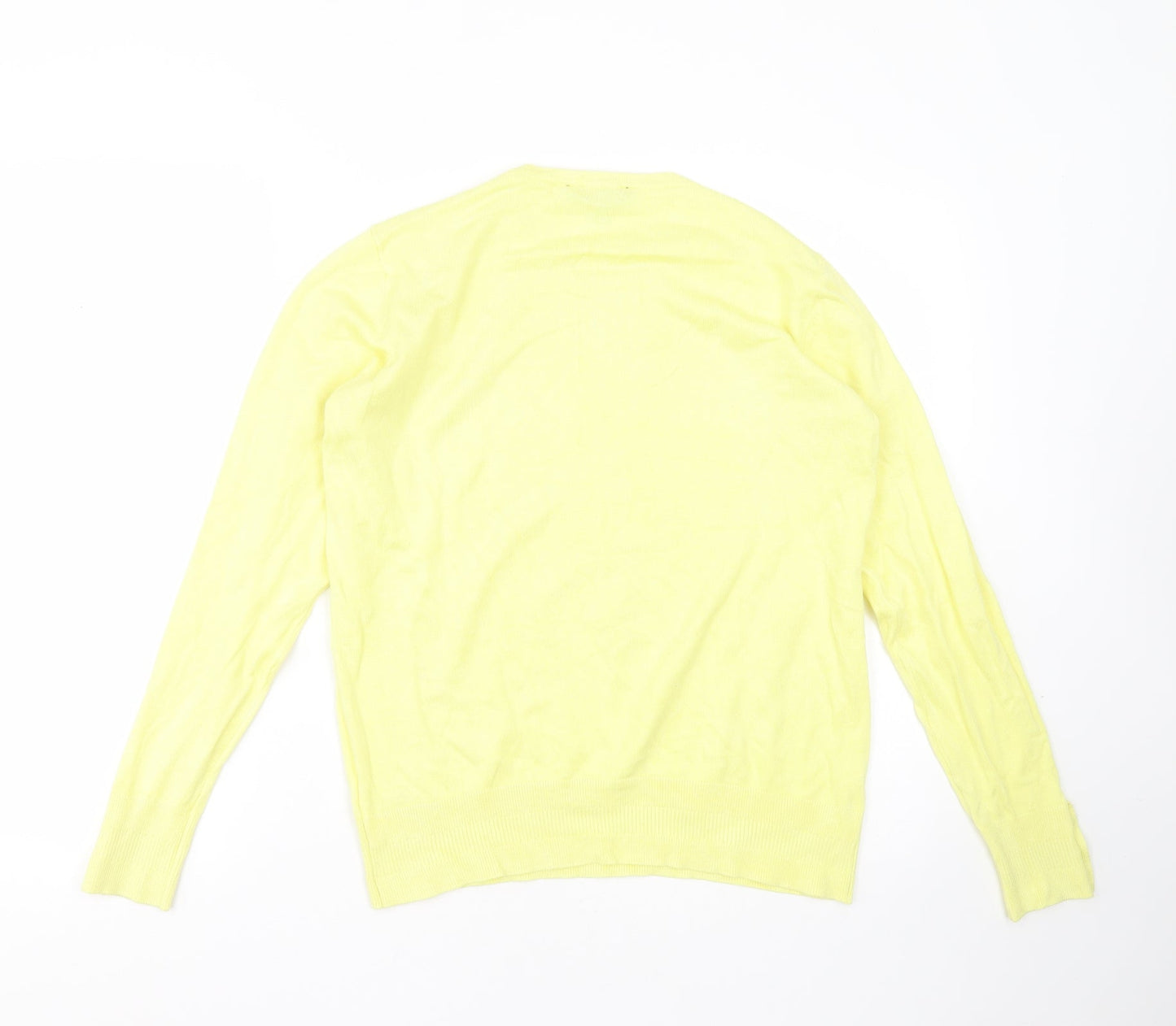 Dorothy Perkins Womens Yellow Round Neck  Viscose Pullover Jumper Size 14