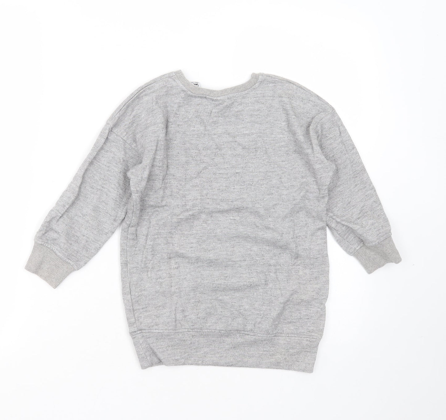 NEXT Girls Grey  Cotton Pullover Sweatshirt Size 4-5 Years   - minnie mouse