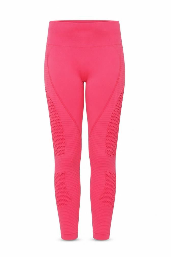 Preworn Womens Pink Striped Polyamide Compression Leggings Size M L25 in Extra-Slim