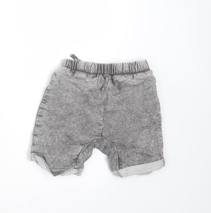 Tu Baby Grey  Cotton  Trousers Size 9-12 Months  Drawstring - shorts