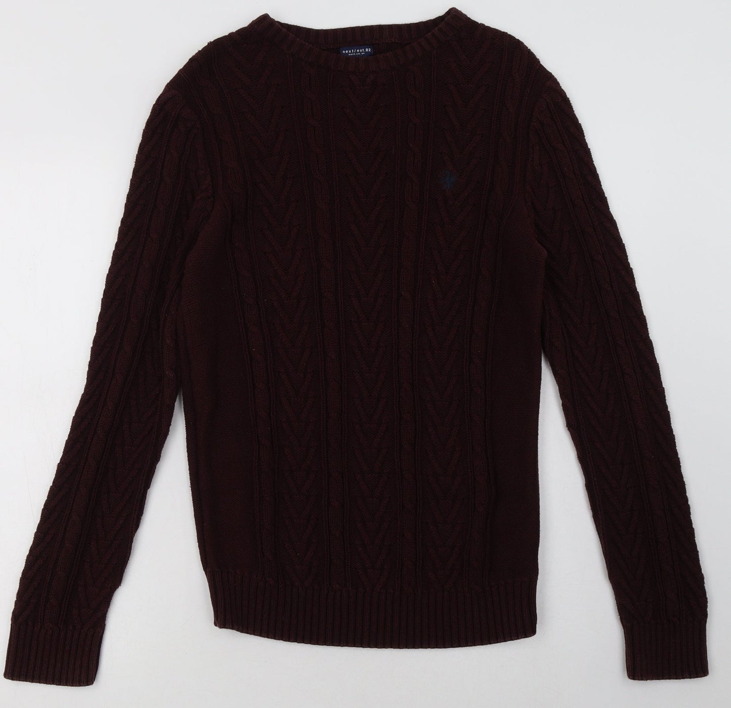 NEXT Boys Brown Geometric Cotton Pullover Sweatshirt Size 14 Years  Pullover