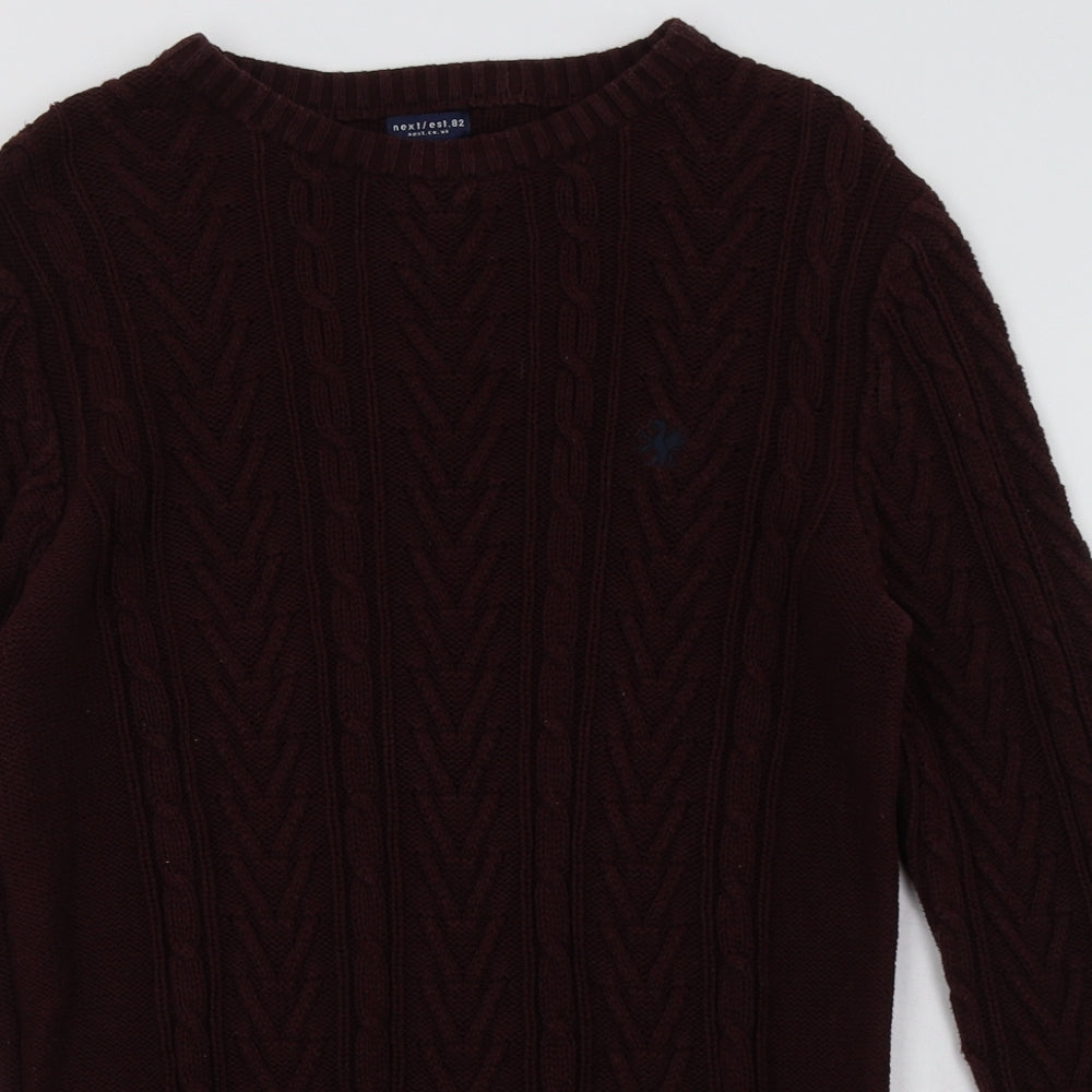 NEXT Boys Brown Geometric Cotton Pullover Sweatshirt Size 14 Years  Pullover