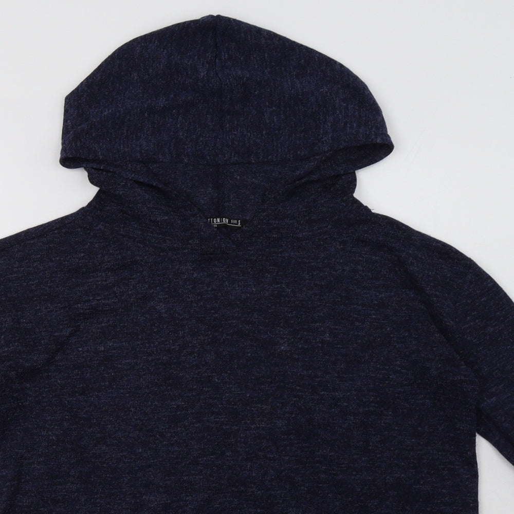Cotton On Mens Blue  Polyester Pullover Hoodie Size S