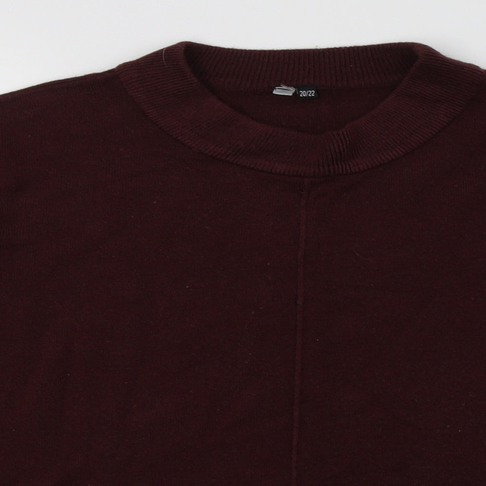 intuition Womens Red  Acrylic Pullover Sweatshirt Size 20  Pullover