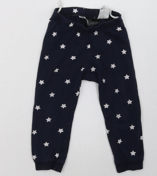 H&M Girls Blue Geometric Cotton Cami Pyjama Pants Size 2 Years   - Star Print