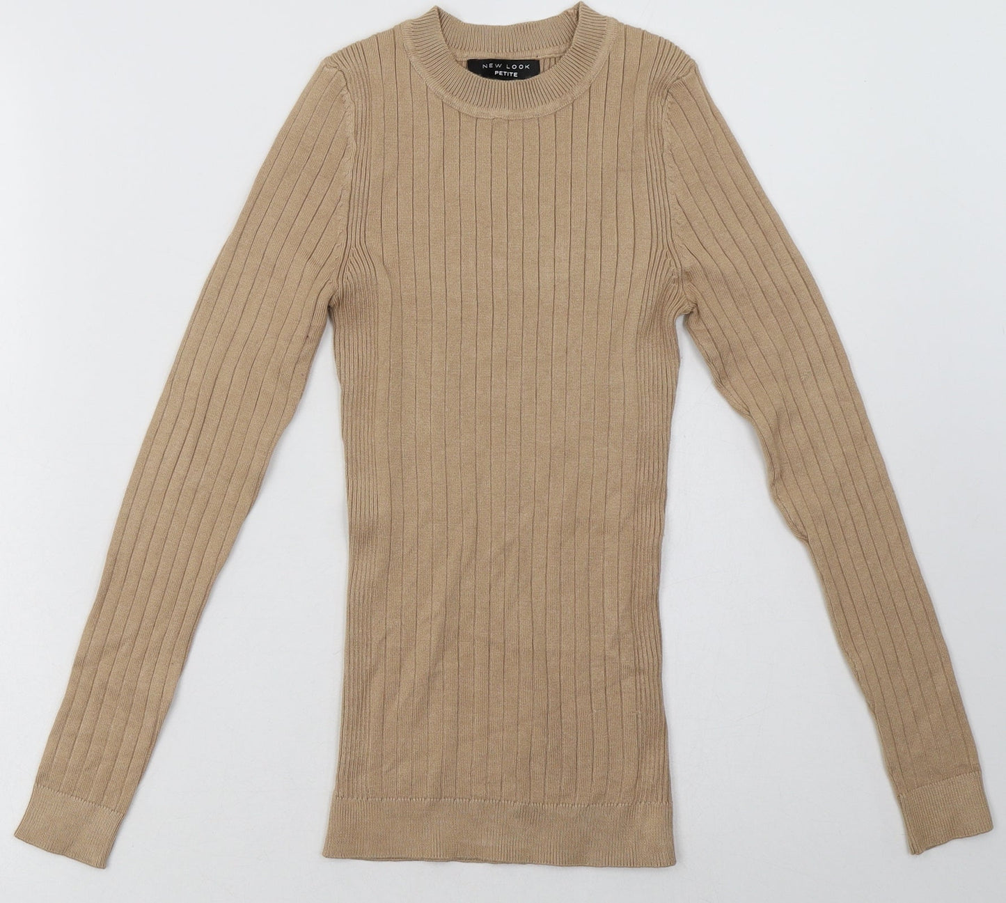 New London Womens Beige  Viscose Pullover Sweatshirt Size 4  Pullover