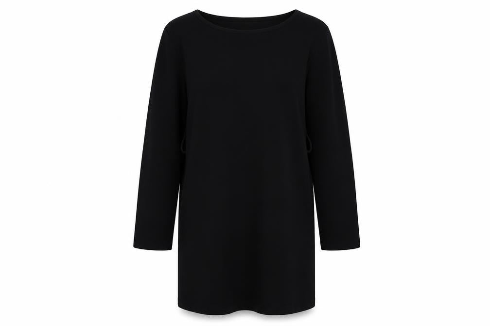 SheIn Womens Black  Polyester A-Line  Size M  Boat Neck Pullover