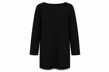 SHEIN Womens Black  Polyester A-Line  Size M  Boat Neck Pullover