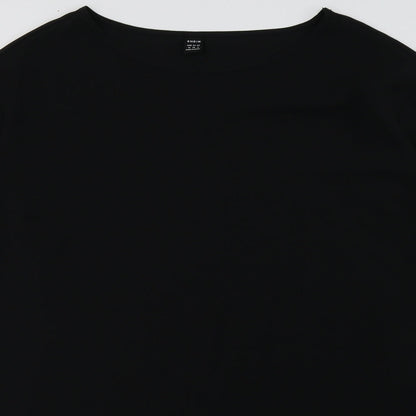SHEIN Womens Black  Polyester A-Line  Size M  Boat Neck Pullover