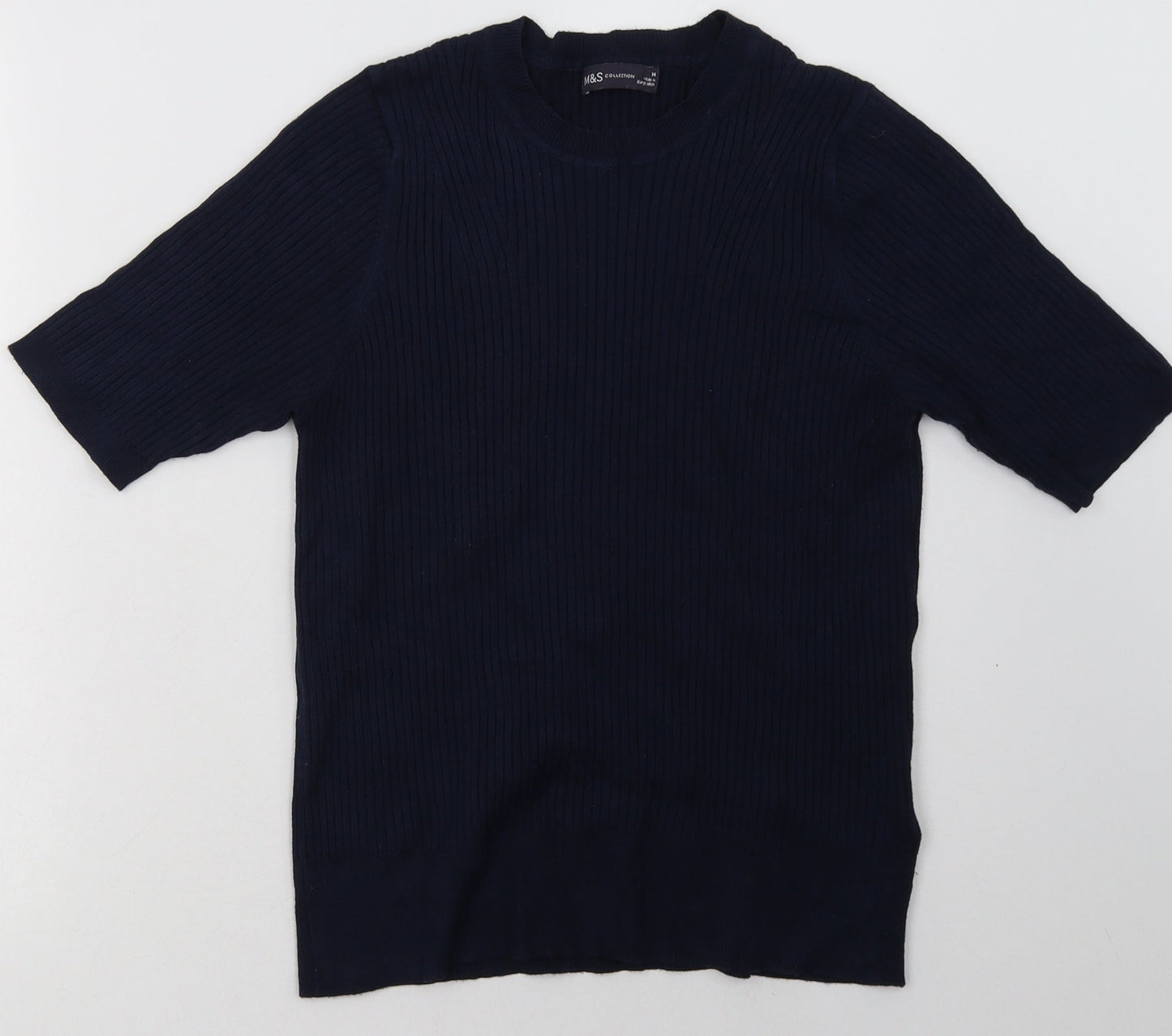 Marks and Spencer Womens Blue  Viscose Pullover Sweatshirt Size 14  Pullover