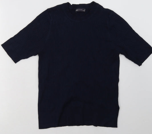 Marks and Spencer Womens Blue  Viscose Pullover Sweatshirt Size 14  Pullover