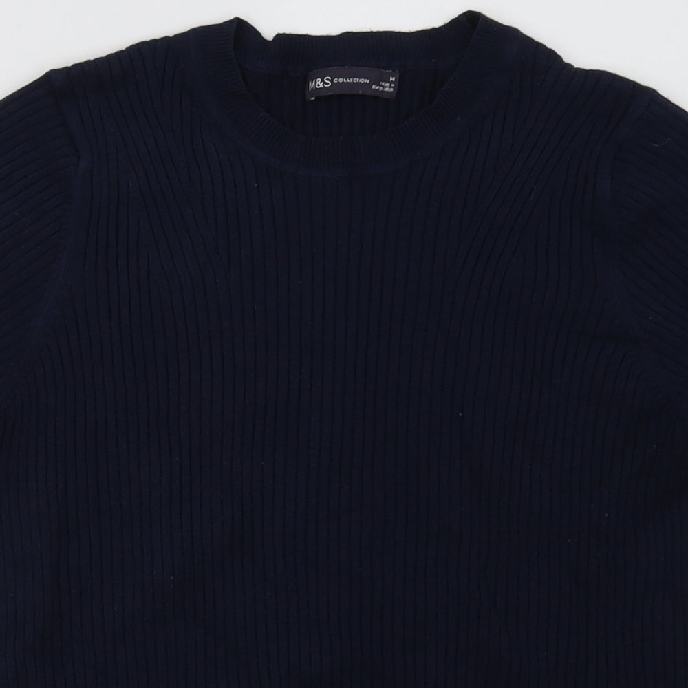 Marks and Spencer Womens Blue  Viscose Pullover Sweatshirt Size 14  Pullover
