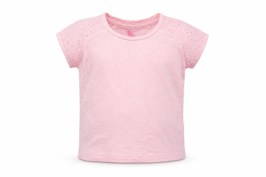 NEXT Girls Pink  Cotton Basic T-Shirt Size 3-6 Months Round Neck Pullover