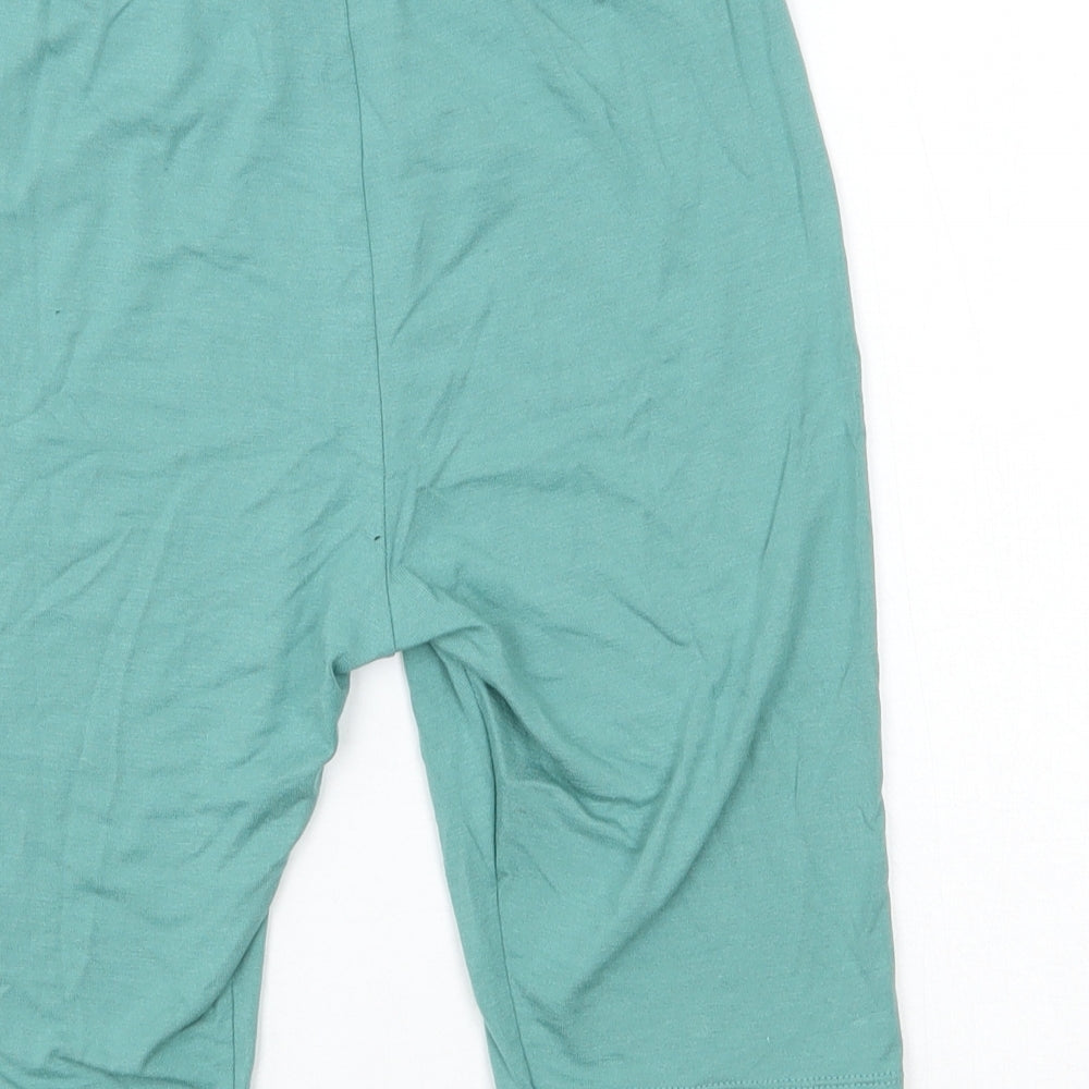 ASOS Womens Green  Viscose Compression Shorts Size 8 L7 in Regular