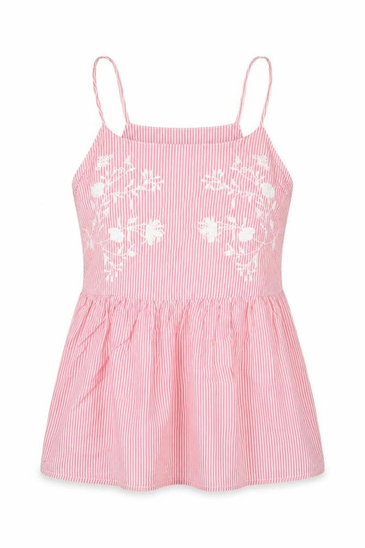 Atmosphere Womens Pink Striped Viscose Camisole Tank Size 6 Scoop Neck