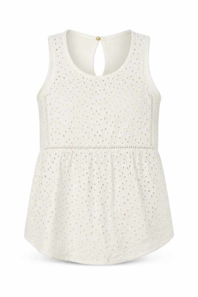 NEXT Womens Ivory  Cotton Basic Tank Size S Scoop Neck