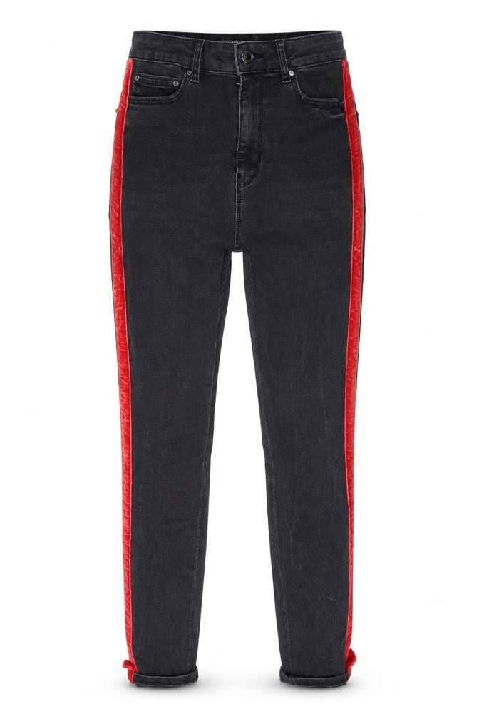 Zara Womens Grey Striped Cotton Skinny Jeans Size 8 L26 in Regular Button