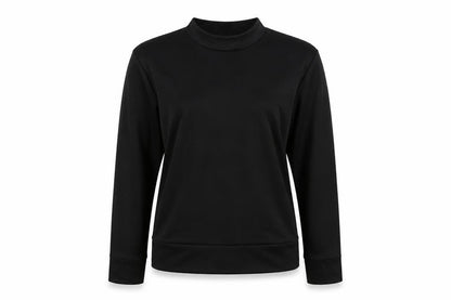 Kaaya Womens Black  Polyester Pullover Sweatshirt Size M