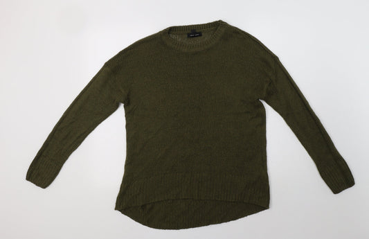 New Look Womens Green Crew Neck  Acrylic Pullover Jumper Size M