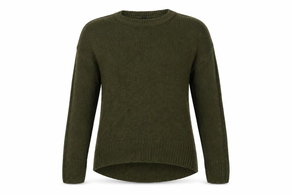 New Look Womens Green Crew Neck  Acrylic Pullover Jumper Size M