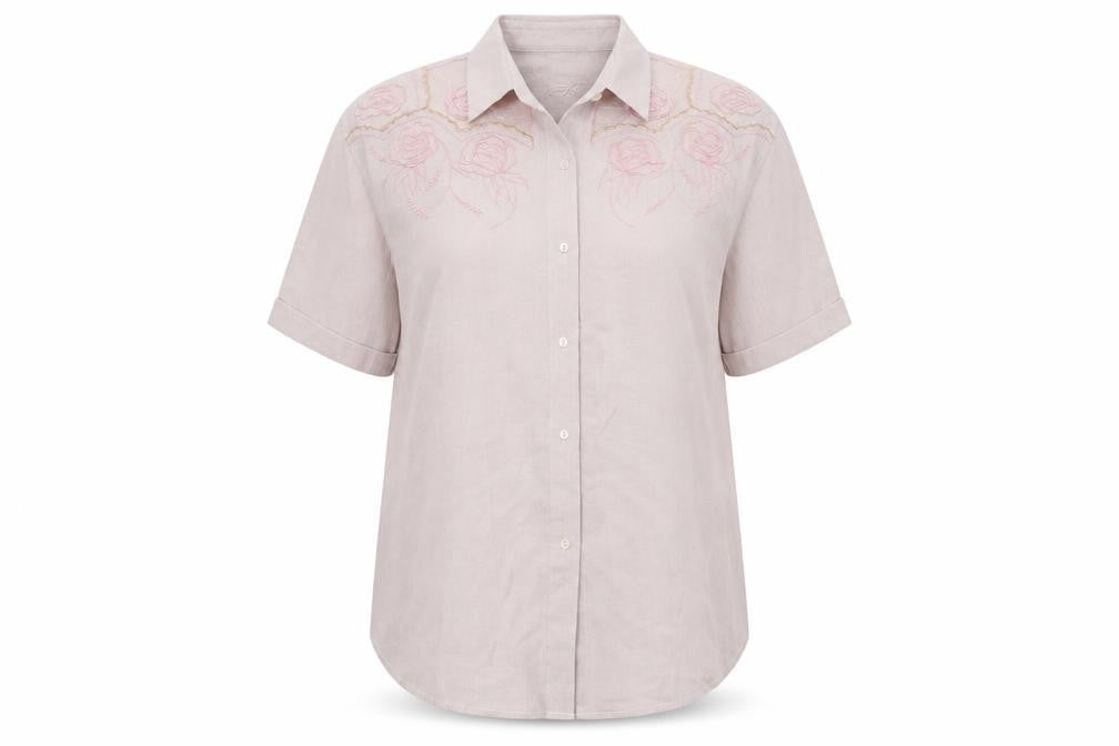 Raam Womens Pink Floral Cotton Basic Button-Up Size XL Collared