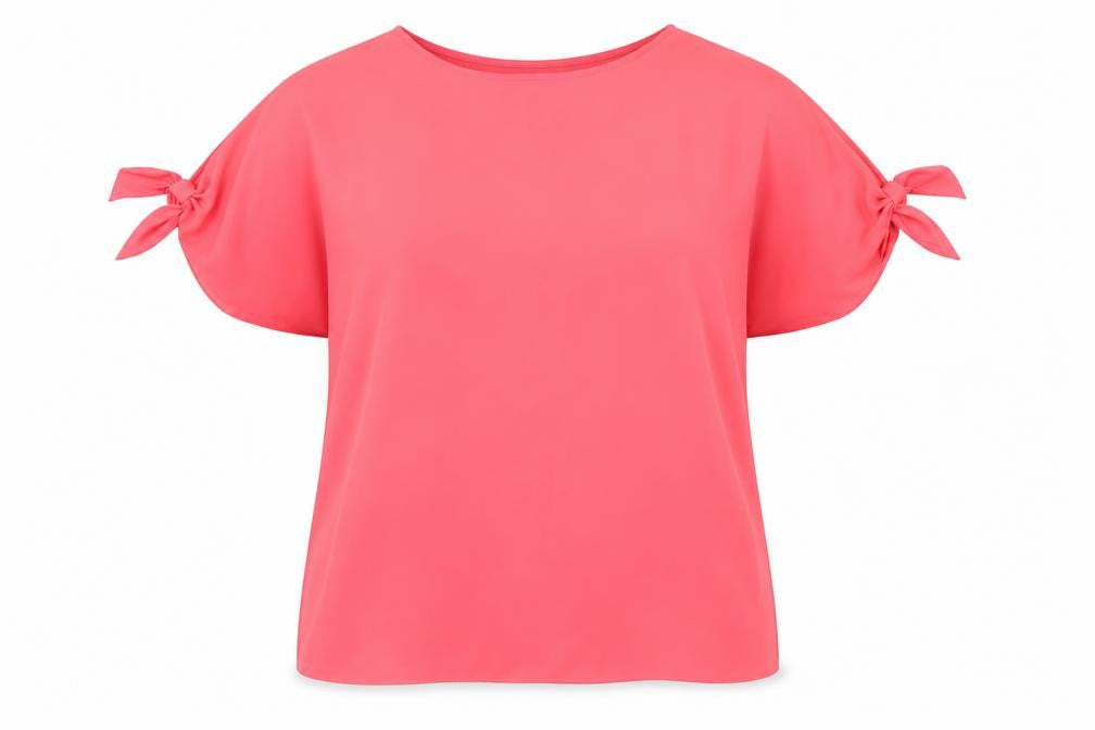 Peacocks Womens Pink  Polyester Basic Blouse Size 14 Round Neck