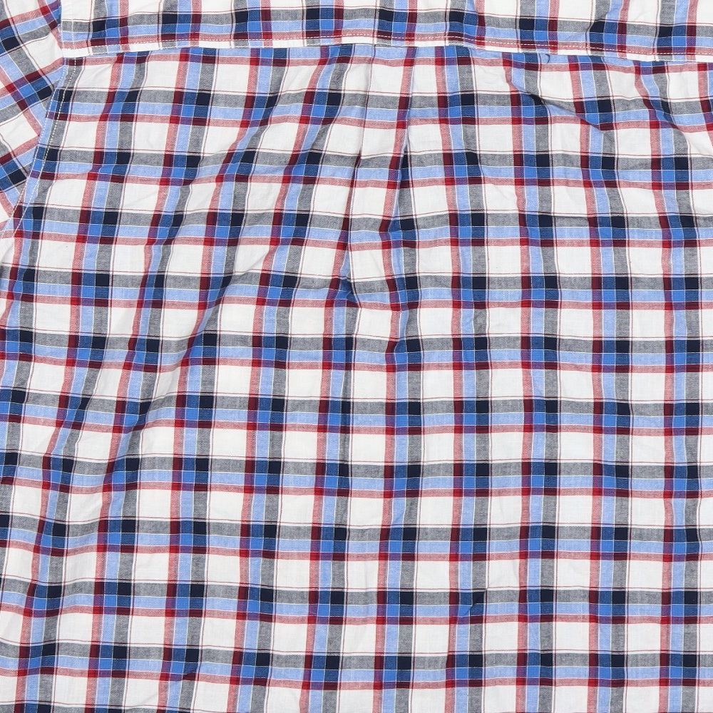Morley Mens Multicoloured Plaid   Button-Up Size XL Collared