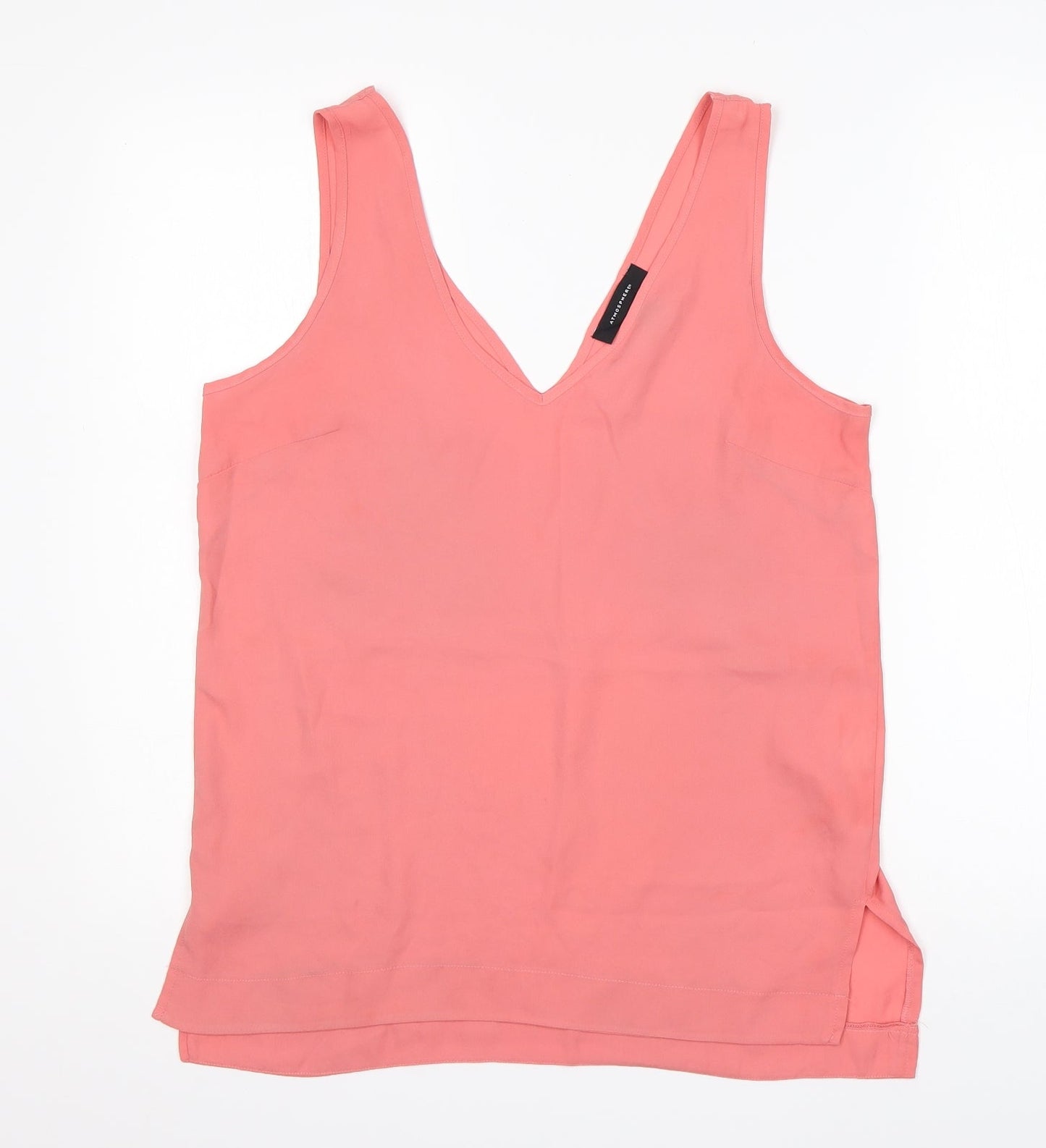Atmosphere Womens Pink  Polyester Basic Blouse Size 12 V-Neck