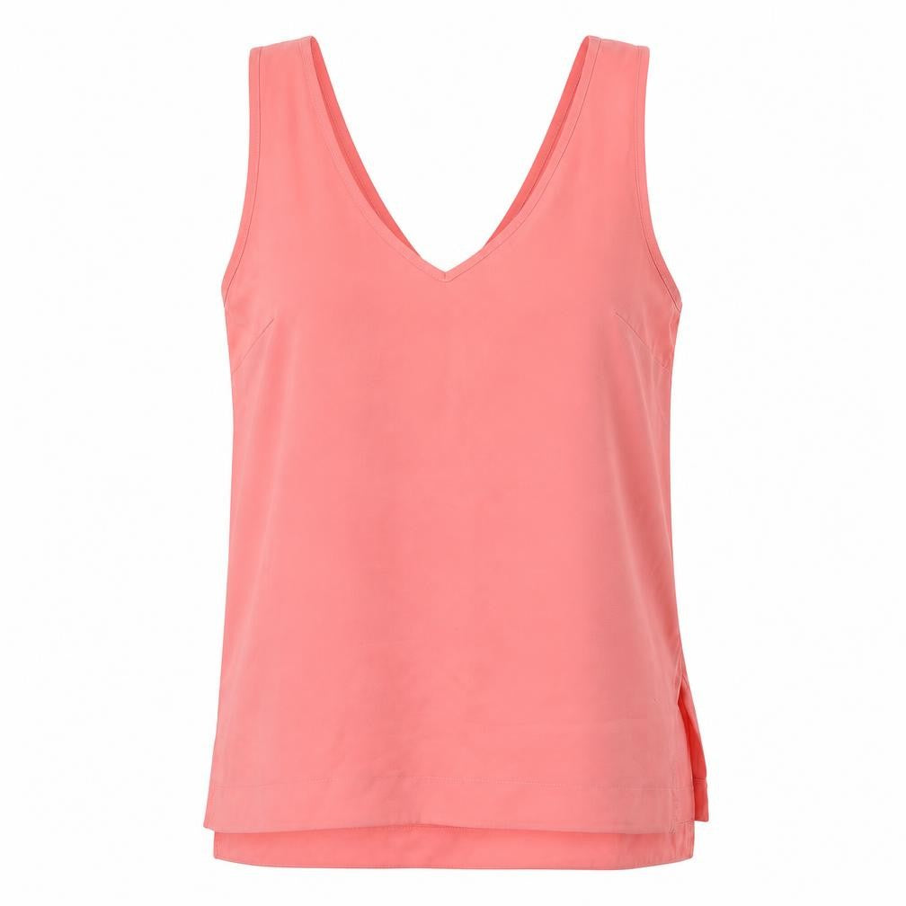 Atmosphere Womens Pink  Polyester Basic Blouse Size 12 V-Neck