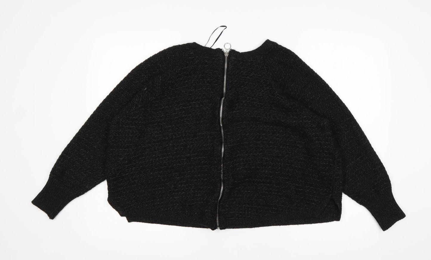 Goldigga Womens Black Round Neck  Acrylic Pullover Jumper Size 12