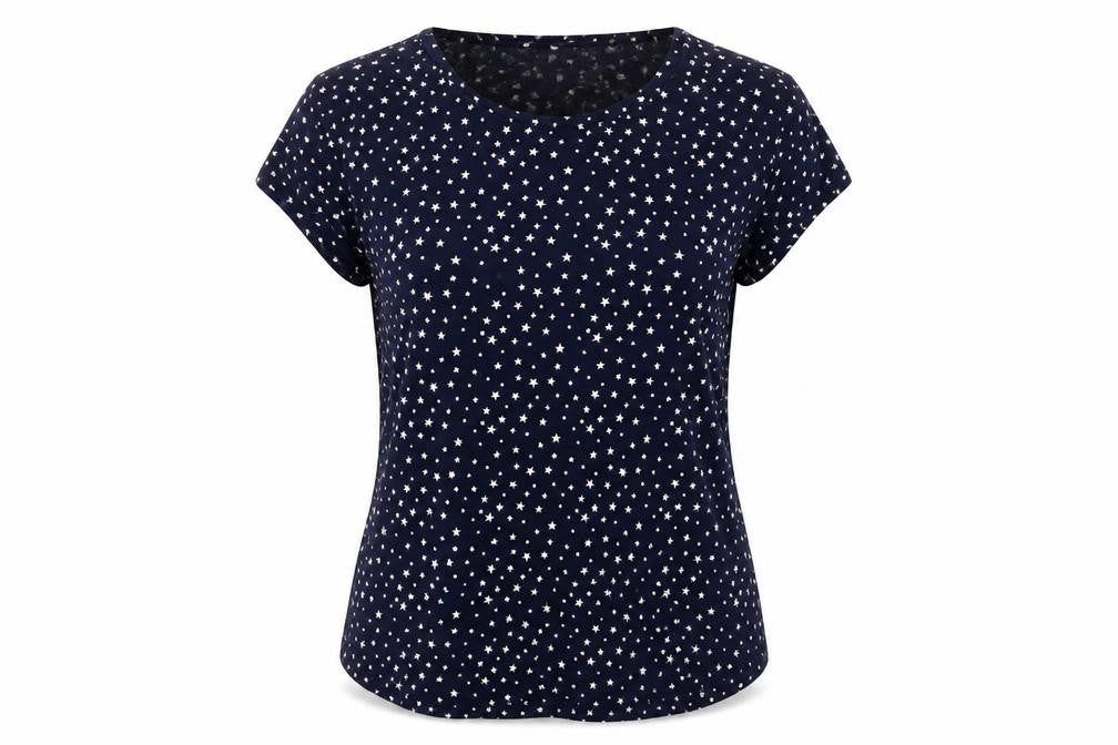 H&M Womens Multicoloured Polka Dot Cotton Top Pyjama Top Size S