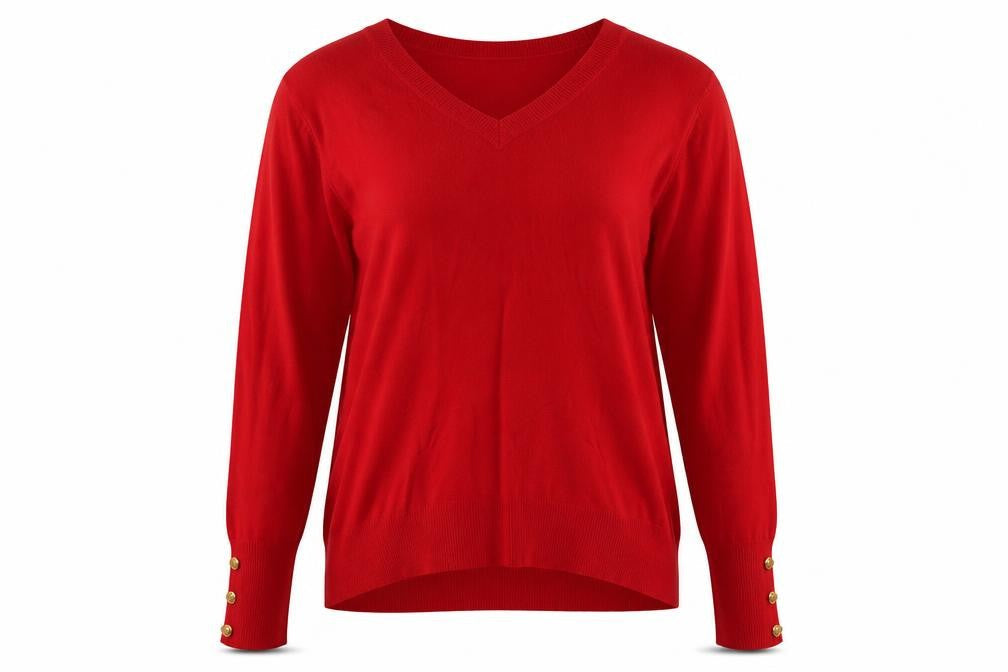 Primark Womens Red  Acrylic Pullover Sweatshirt Size M  Pullover
