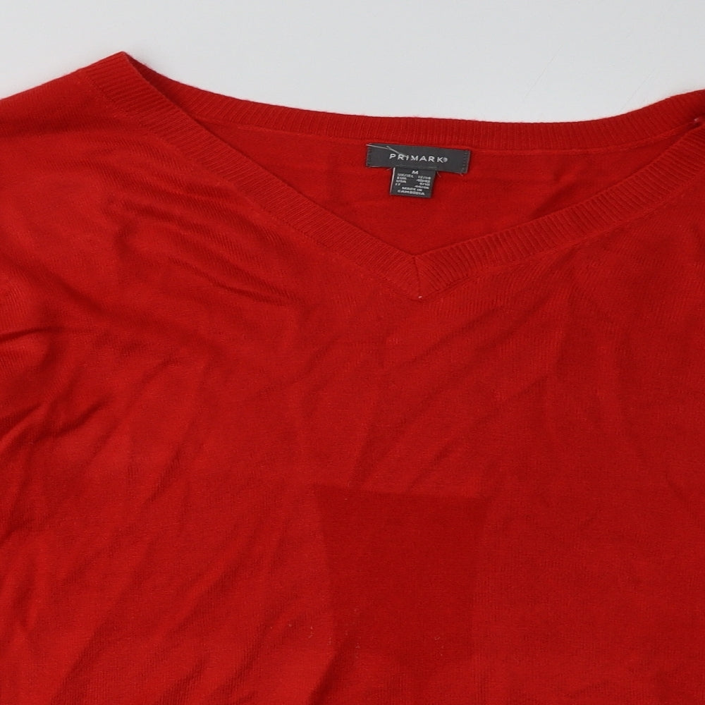 Primark Womens Red  Acrylic Pullover Sweatshirt Size M  Pullover