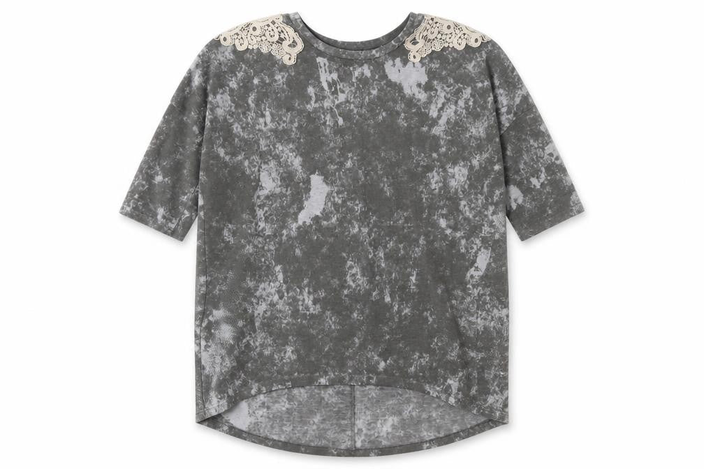 George Womens Grey Geometric Polyester Pullover Sweatshirt Size 10  Pullover