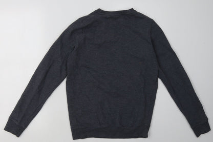 Next Girls Blue  Cotton Pullover Sweatshirt Size 13 Years  Pullover - Monkey