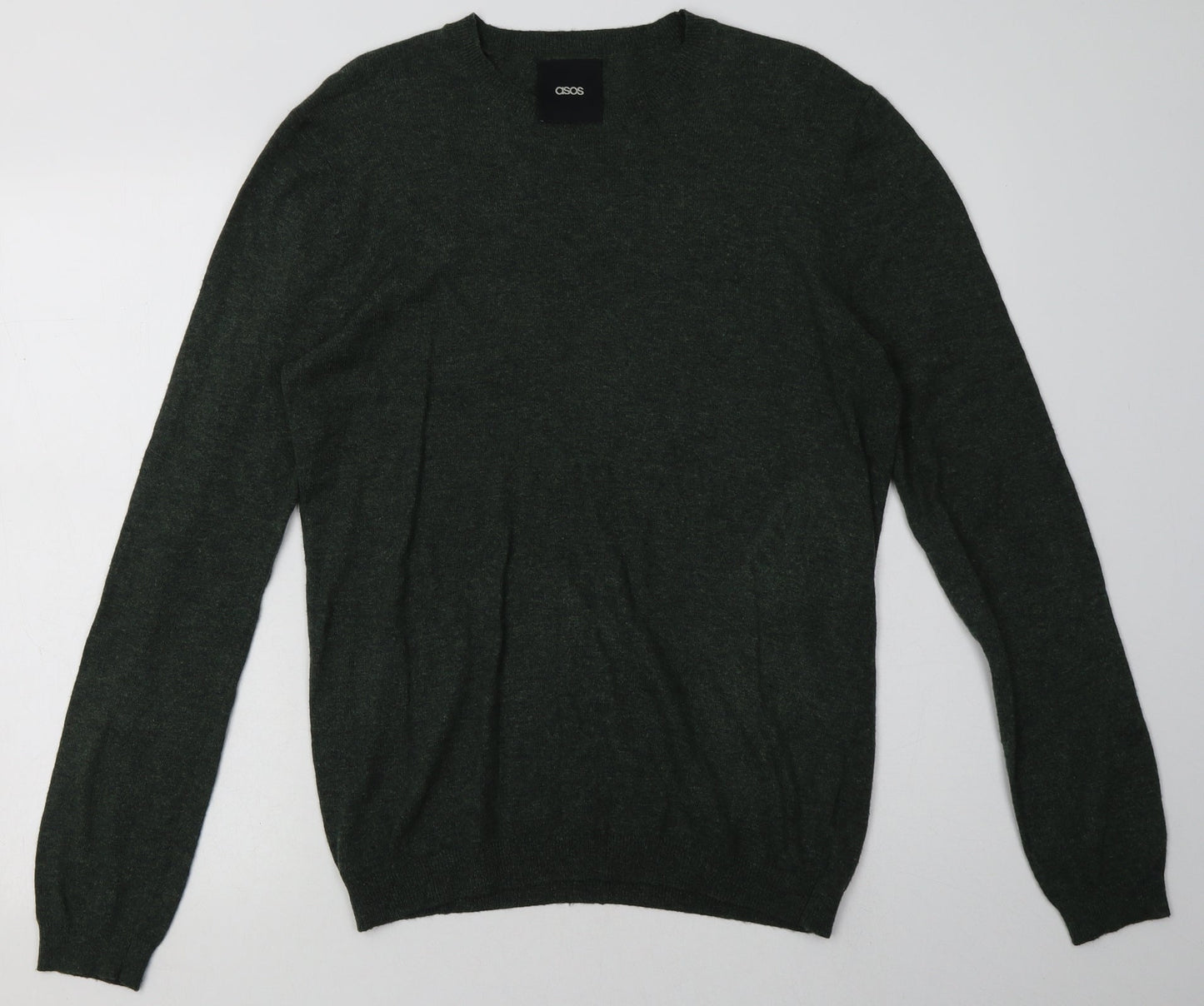 ASOS Mens Green  Nylon Pullover Sweatshirt Size M
