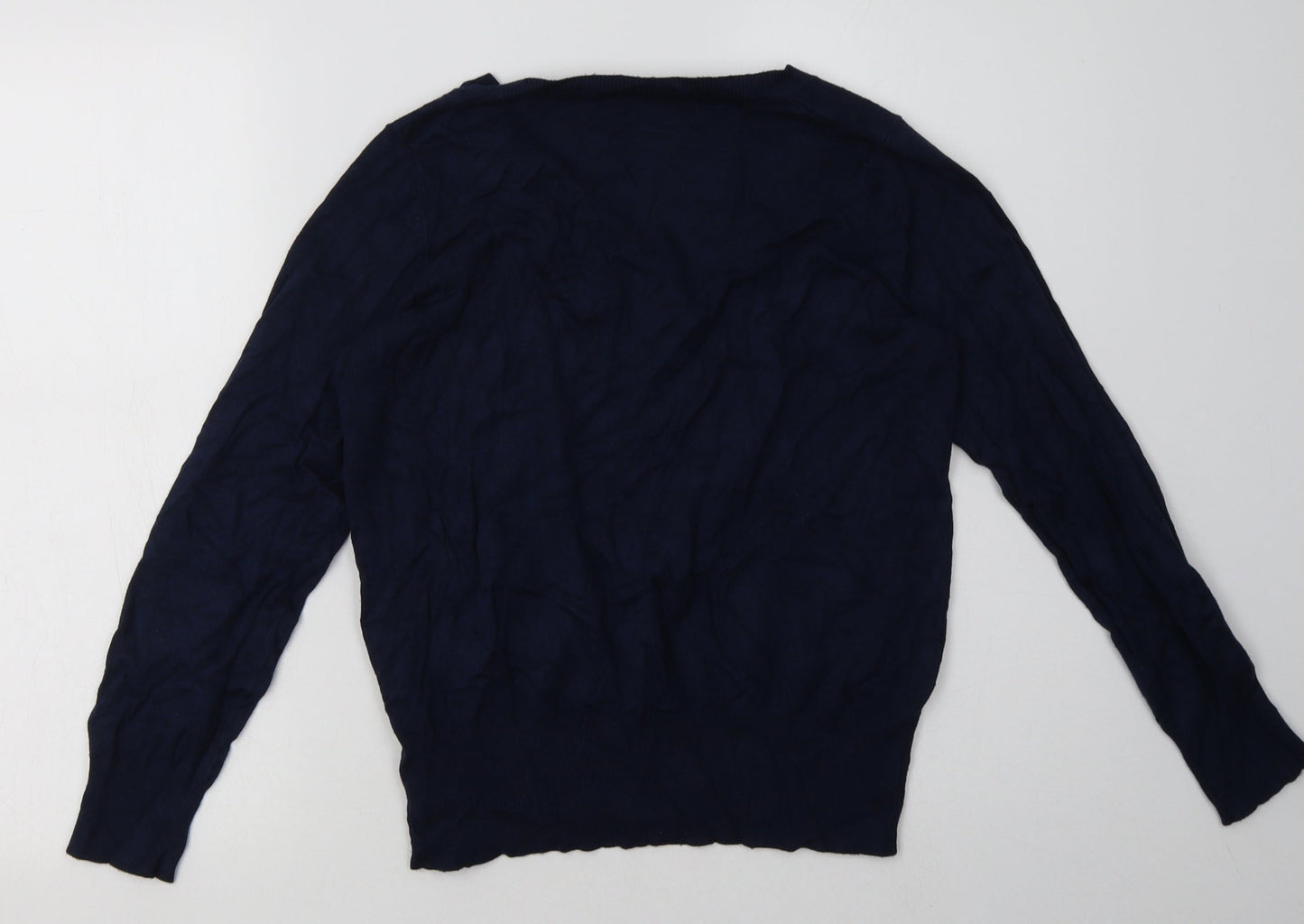 Marks and Spencer Womens Blue  Viscose Pullover Sweatshirt Size 14  Pullover