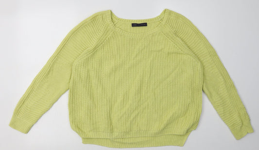 Marks and Spencer Womens Yellow  Cotton Pullover Sweatshirt Size 16  Pullover
