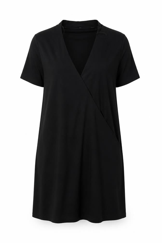 Zara Womens Black  Cotton A-Line  Size S  V-Neck