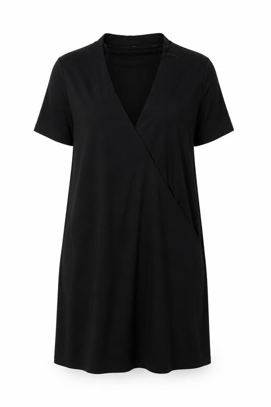 Zara Womens Black  Cotton A-Line  Size S  V-Neck